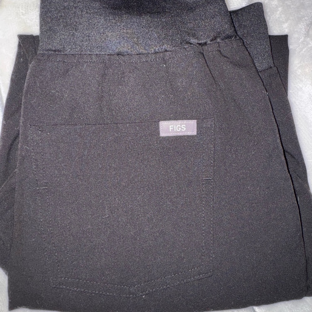 Figs Technical Collection Black Womens scrub pants